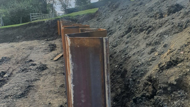 sheet piling retaining walls